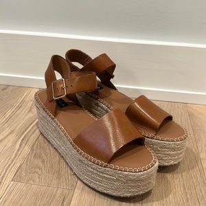 Aqua platform sandal - espadrille bottom - size 9. Great condition